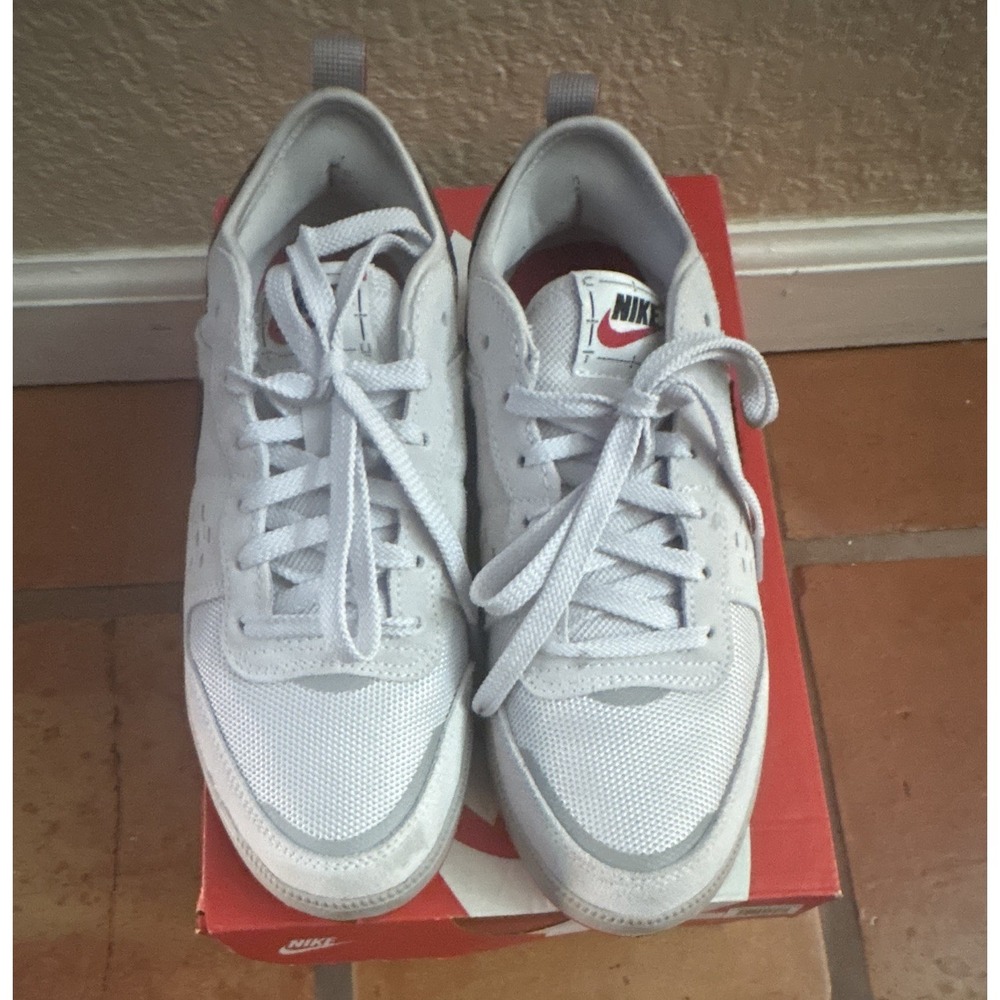 Nike C1TY GS Unisex Kids Low Top Colorblock White Gray Sneakers 5Y FZ1285-100